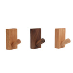 2 pezzi di ingresso in legno massello senza perforazione dietro la porta sul muro gancio appendiabiti appiccicoso, Beech Wood, Oak, Black Walnut