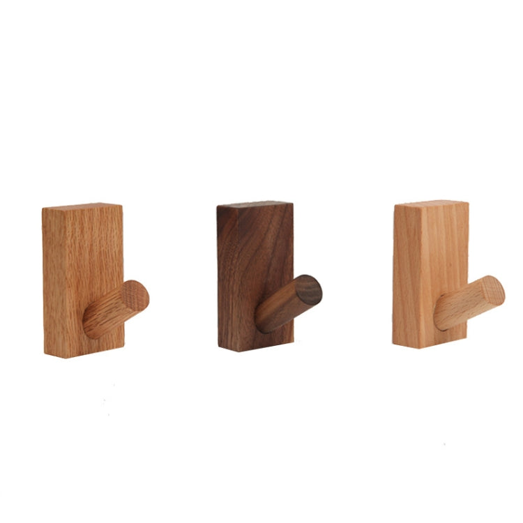 2 pezzi di ingresso in legno massello senza perforazione dietro la porta sul muro gancio appendiabiti appiccicoso, Beech Wood, Oak, Black Walnut