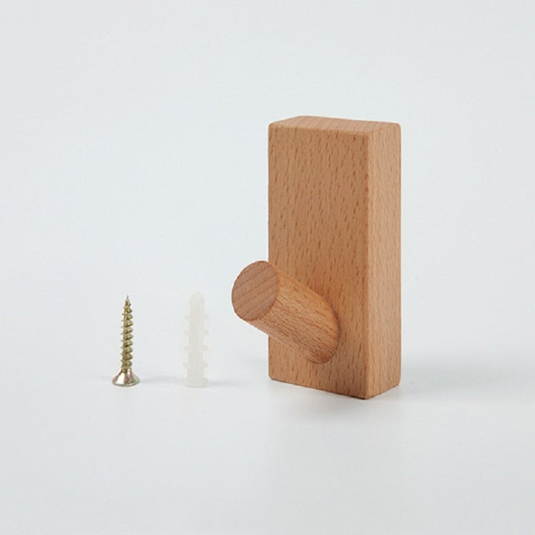 2 pezzi di ingresso in legno massello senza perforazione dietro la porta sul muro gancio appendiabiti appiccicoso, Beech Wood, Oak, Black Walnut