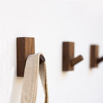2 pezzi di ingresso in legno massello senza perforazione dietro la porta sul muro gancio appendiabiti appiccicoso, Beech Wood, Oak, Black Walnut