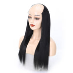 Parrucca mezzo copricapo Parrucca a forma di U con capelli lisci lunghi, 1.US-1B# Black, 2.US-1BT0906 #, 3. Black Gradient Sapphire Blue, 4.US-2# Natural Black, 5.US-4# Brown Black, 6.US-4H27#, 7.US-4M30# Linen, 8.US-4M33# Chestnut Color, 9.US-8#      ...