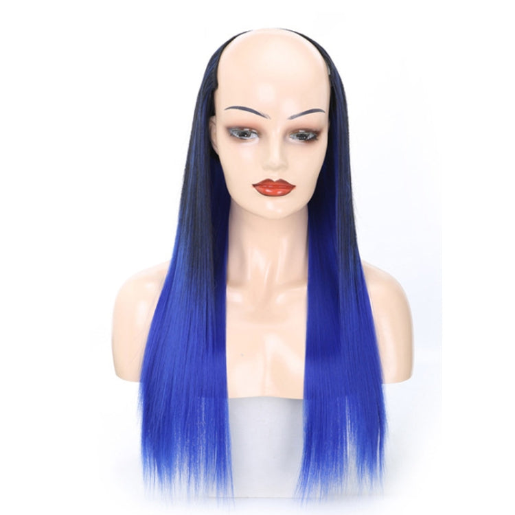 Parrucca mezzo copricapo Parrucca a forma di U con capelli lisci lunghi, 1.US-1B# Black, 2.US-1BT0906 #, 3. Black Gradient Sapphire Blue, 4.US-2# Natural Black, 5.US-4# Brown Black, 6.US-4H27#, 7.US-4M30# Linen, 8.US-4M33# Chestnut Color, 9.US-8#      ...