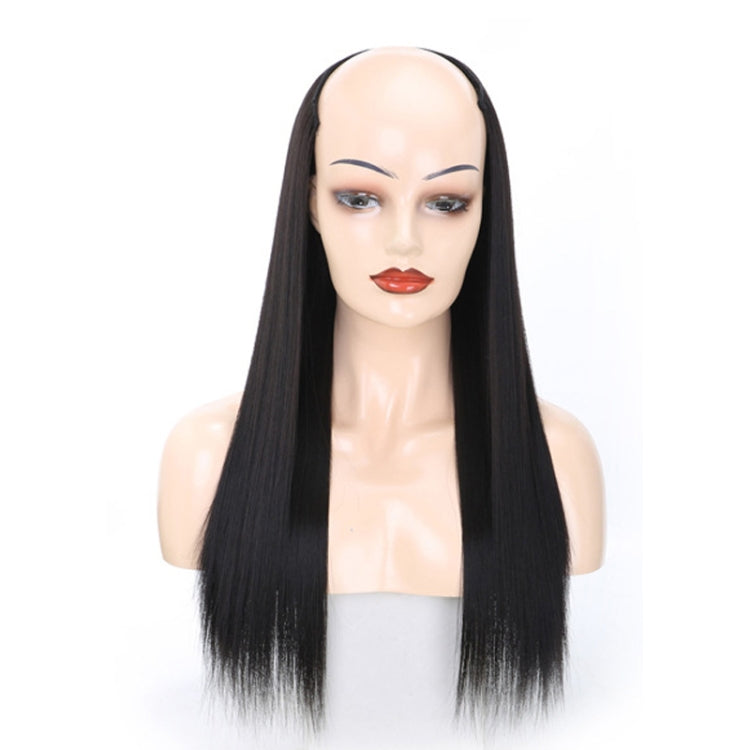 Parrucca mezzo copricapo Parrucca a forma di U con capelli lisci lunghi, 1.US-1B# Black, 2.US-1BT0906 #, 3. Black Gradient Sapphire Blue, 4.US-2# Natural Black, 5.US-4# Brown Black, 6.US-4H27#, 7.US-4M30# Linen, 8.US-4M33# Chestnut Color, 9.US-8#      ...