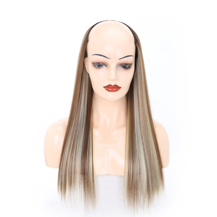 Parrucca mezzo copricapo Parrucca a forma di U con capelli lisci lunghi, 1.US-1B# Black, 2.US-1BT0906 #, 3. Black Gradient Sapphire Blue, 4.US-2# Natural Black, 5.US-4# Brown Black, 6.US-4H27#, 7.US-4M30# Linen, 8.US-4M33# Chestnut Color, 9.US-8#      ...