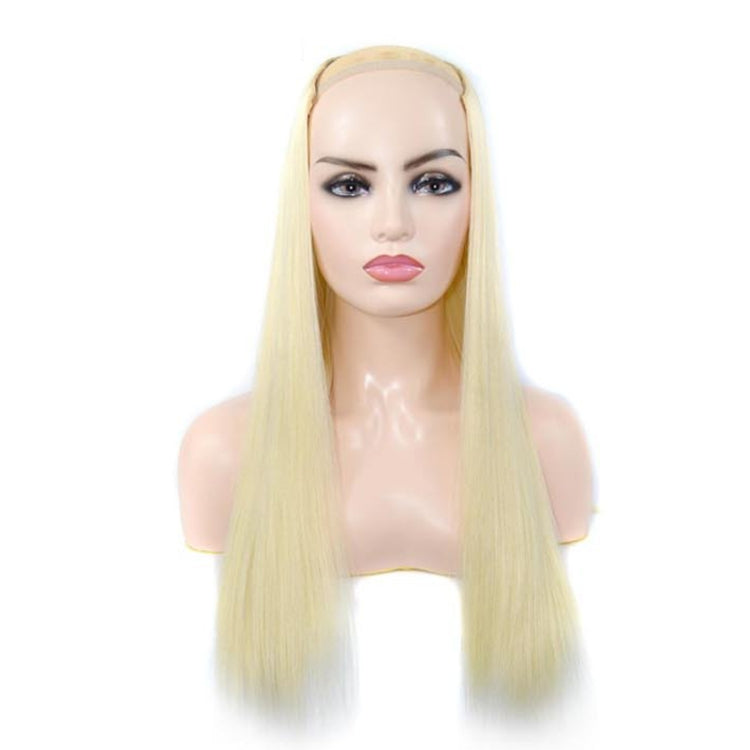 Parrucca mezzo copricapo Parrucca a forma di U con capelli lisci lunghi, 1.US-1B# Black, 2.US-1BT0906 #, 3. Black Gradient Sapphire Blue, 4.US-2# Natural Black, 5.US-4# Brown Black, 6.US-4H27#, 7.US-4M30# Linen, 8.US-4M33# Chestnut Color, 9.US-8#      ...