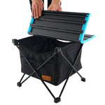 CLS Borsa da appendere per tavolo da picnic pieghevole per esterni Borsa da appendere portatile invisibile per riporre oggetti, Stile:, Small Pocket, Large Pocket, Black Table + Small Pocket, Table Small + Small Pocket, Table Medium + Large Pocket