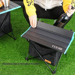 CLS Borsa da appendere per tavolo da picnic pieghevole per esterni Borsa da appendere portatile invisibile per riporre oggetti, Stile:, Small Pocket, Large Pocket, Black Table + Small Pocket, Table Small + Small Pocket, Table Medium + Large Pocket