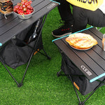 CLS Borsa da appendere per tavolo da picnic pieghevole per esterni Borsa da appendere portatile invisibile per riporre oggetti, Stile:, Small Pocket, Large Pocket, Black Table + Small Pocket, Table Small + Small Pocket, Table Medium + Large Pocket