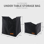CLS Borsa da appendere per tavolo da picnic pieghevole per esterni Borsa da appendere portatile invisibile per riporre oggetti, Stile:, Small Pocket, Large Pocket, Black Table + Small Pocket, Table Small + Small Pocket, Table Medium + Large Pocket
