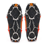 Ramponi da arrampicata per alpinismo da esterno in acciaio inossidabile da 13 denti Copriscarpe antiscivolo da trekking, dimensioni:, 13 Teeth M（Orange）