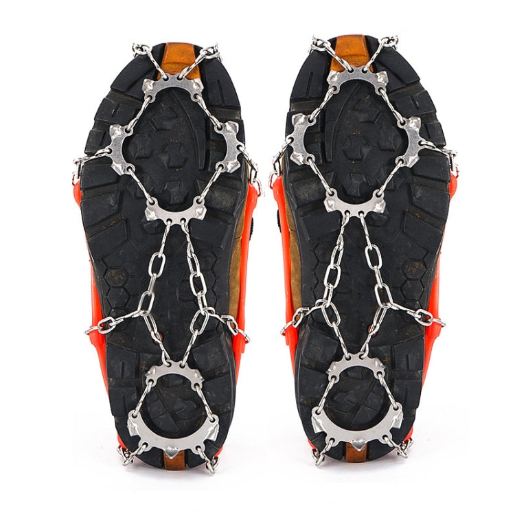Ramponi da arrampicata per alpinismo da esterno in acciaio inossidabile da 13 denti Copriscarpe antiscivolo da trekking, dimensioni:, 13 Teeth M（Orange）