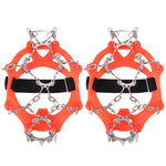 Ramponi da arrampicata per alpinismo da esterno in acciaio inossidabile da 13 denti Copriscarpe antiscivolo da trekking, dimensioni:, 13 Teeth M（Orange）