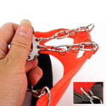 Ramponi da arrampicata per alpinismo da esterno in acciaio inossidabile da 13 denti Copriscarpe antiscivolo da trekking, dimensioni:, 13 Teeth M（Orange）