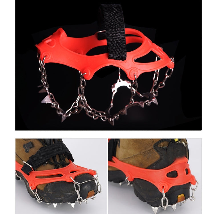Ramponi da arrampicata per alpinismo da esterno in acciaio inossidabile da 13 denti Copriscarpe antiscivolo da trekking, dimensioni:, 13 Teeth M（Orange）