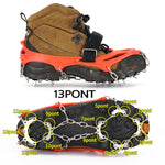 Ramponi da arrampicata per alpinismo da esterno in acciaio inossidabile da 13 denti Copriscarpe antiscivolo da trekking, dimensioni:, 13 Teeth M（Orange）