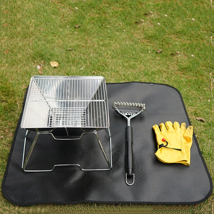 Tappetino isolante termico per barbecue da picnic in tessuto ignifugo in silicone CLS da campeggio all'aperto, S: 350x340mm, M: 450x370mm, L: 600x520mm, XL: 800x750mm