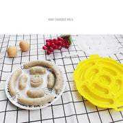 Stampo per salsiccia rotondo in silicone per uso alimentare, stampo per hot dog fatto in casa fai da te, consegna a colori casuale, DIY Hot Dog Mold