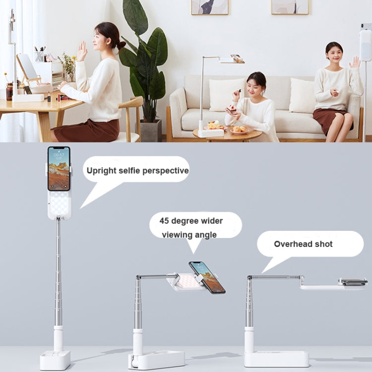 Staffa pieghevole 1,3 m con luce LED per trasmissione wireless