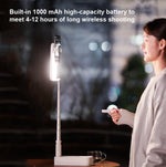 Staffa pieghevole 1,3 m con luce LED per trasmissione wireless