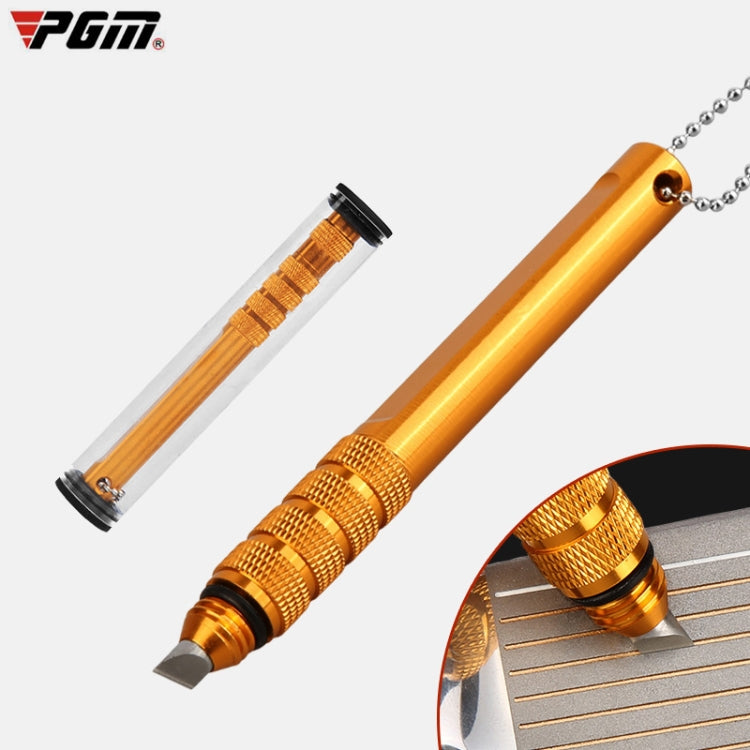 PGM Golf Club Cleaner Strumento per la pulizia delle scanalature della faccia delle mazze, consegna di colori casuali, Flat Knife, Plum Knife