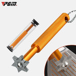 PGM Golf Club Cleaner Strumento per la pulizia delle scanalature della faccia delle mazze, consegna di colori casuali, Flat Knife, Plum Knife