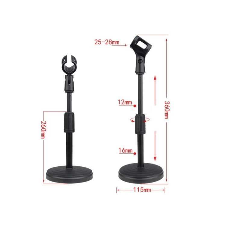 Supporto microfono da tavolo 2 pezzi per microfoni 25-28 mm