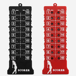 PGM 2 PCS Dispositivo di punteggio da golf Dispositivo di punteggio quadrato a 18 buche Accessori da golf, colore casuale Deilvery, 18 Hole Square