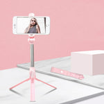 Treppiede Bluetooth XT10 con selfie stick per smartphone