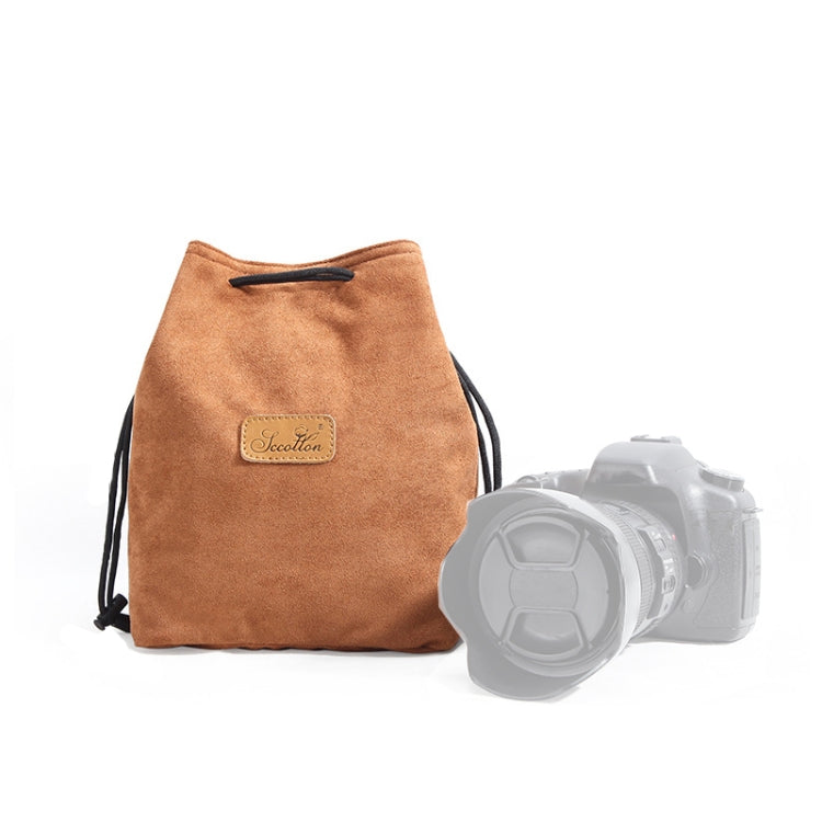 S.C.COTTON Liner Antiurto Protezione digitale Borsa per obiettivi SLR portatile Borsa per micro fotocamera singola, Square Khaki L, Square Blue L, Square Gray L, Square Brown L, Square Black L, Square Khaki M, Square Blue M, Square Gray M, Square Brown...