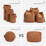 S.C.COTTON Liner Antiurto Protezione digitale Borsa per obiettivi SLR portatile Borsa per micro fotocamera singola, Square Khaki L, Square Blue L, Square Gray L, Square Brown L, Square Black L, Square Khaki M, Square Blue M, Square Gray M, Square Brown...