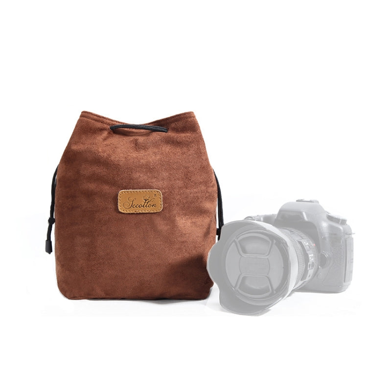 S.C.COTTON Liner Antiurto Protezione digitale Borsa per obiettivi SLR portatile Borsa per micro fotocamera singola, Square Khaki L, Square Blue L, Square Gray L, Square Brown L, Square Black L, Square Khaki M, Square Blue M, Square Gray M, Square Brown...