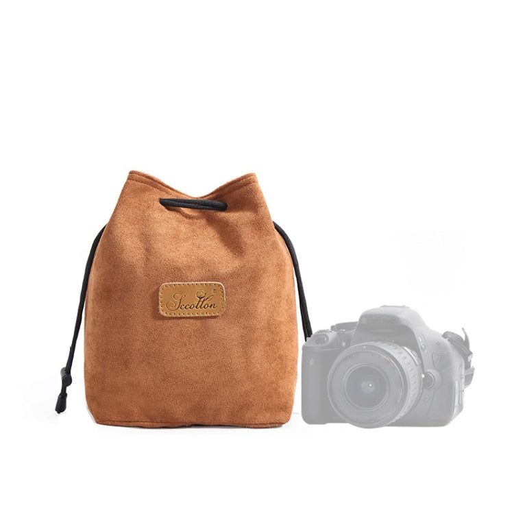 S.C.COTTON Liner Antiurto Protezione digitale Borsa per obiettivi SLR portatile Borsa per micro fotocamera singola, Square Khaki L, Square Blue L, Square Gray L, Square Brown L, Square Black L, Square Khaki M, Square Blue M, Square Gray M, Square Brown...