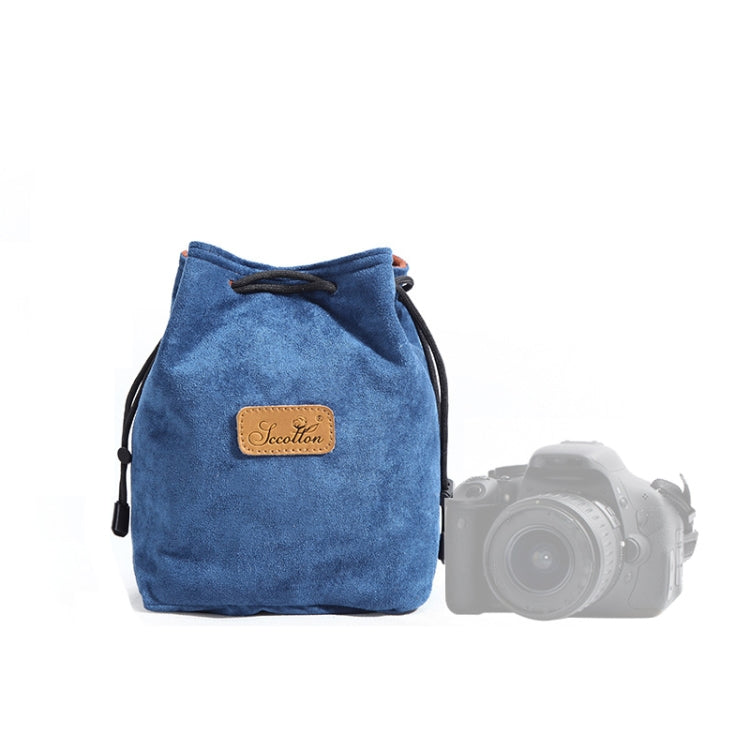 S.C.COTTON Liner Antiurto Protezione digitale Borsa per obiettivi SLR portatile Borsa per micro fotocamera singola, Square Khaki L, Square Blue L, Square Gray L, Square Brown L, Square Black L, Square Khaki M, Square Blue M, Square Gray M, Square Brown...