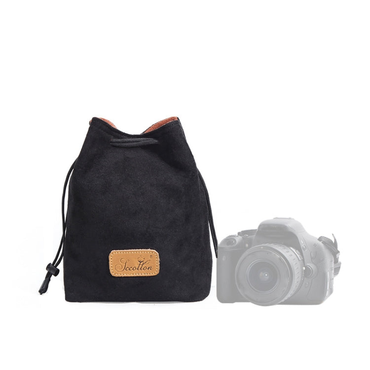 S.C.COTTON Liner Antiurto Protezione digitale Borsa per obiettivi SLR portatile Borsa per micro fotocamera singola, Square Khaki L, Square Blue L, Square Gray L, Square Brown L, Square Black L, Square Khaki M, Square Blue M, Square Gray M, Square Brown...