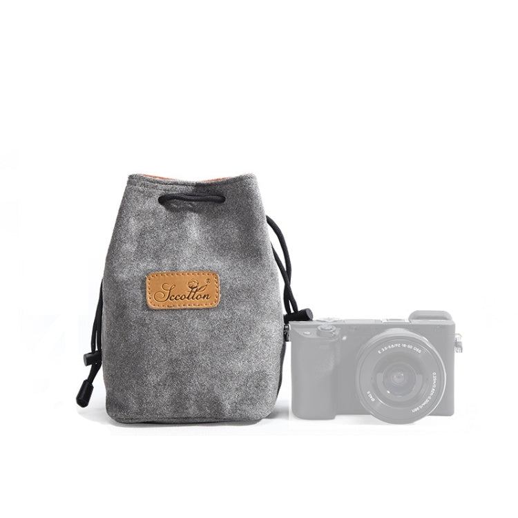 S.C.COTTON Liner Antiurto Protezione digitale Borsa per obiettivi SLR portatile Borsa per micro fotocamera singola, Square Khaki L, Square Blue L, Square Gray L, Square Brown L, Square Black L, Square Khaki M, Square Blue M, Square Gray M, Square Brown...