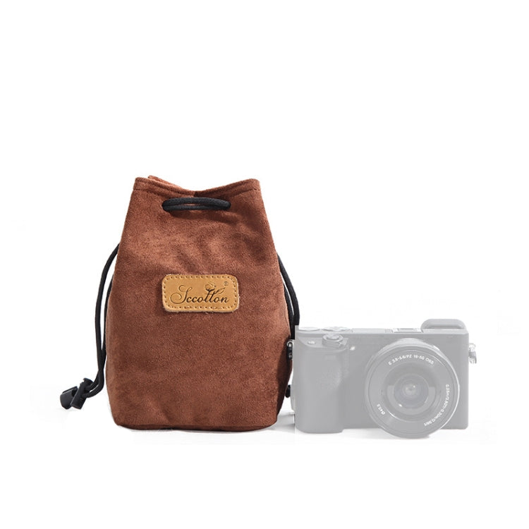 S.C.COTTON Liner Antiurto Protezione digitale Borsa per obiettivi SLR portatile Borsa per micro fotocamera singola, Square Khaki L, Square Blue L, Square Gray L, Square Brown L, Square Black L, Square Khaki M, Square Blue M, Square Gray M, Square Brown...