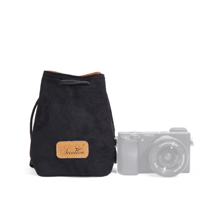 S.C.COTTON Liner Antiurto Protezione digitale Borsa per obiettivi SLR portatile Borsa per micro fotocamera singola, Square Khaki L, Square Blue L, Square Gray L, Square Brown L, Square Black L, Square Khaki M, Square Blue M, Square Gray M, Square Brown...