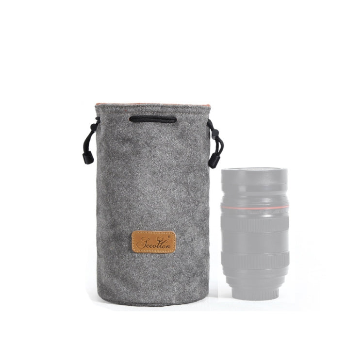 S.C.COTTON Liner Antiurto Protezione digitale Borsa per obiettivi SLR portatile Borsa per micro fotocamera singola, Square Khaki L, Square Blue L, Square Gray L, Square Brown L, Square Black L, Square Khaki M, Square Blue M, Square Gray M, Square Brown...
