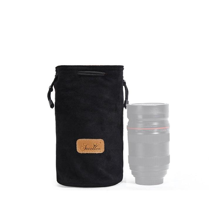 S.C.COTTON Liner Antiurto Protezione digitale Borsa per obiettivi SLR portatile Borsa per micro fotocamera singola, Round Black M, Round Khaki S, Round Blue S, Round Gray S, Round Brown S, Round Black S
