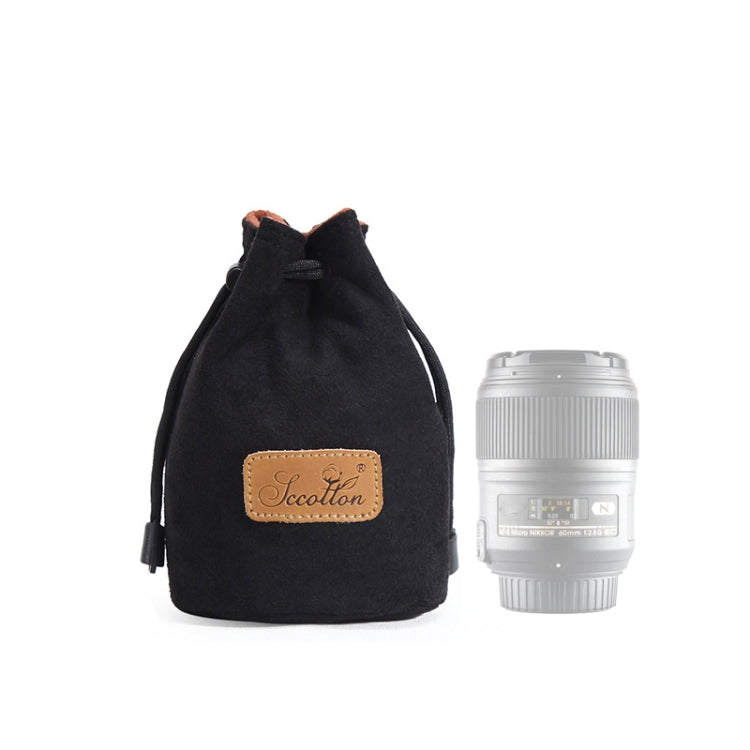 S.C.COTTON Liner Antiurto Protezione digitale Borsa per obiettivi SLR portatile Borsa per micro fotocamera singola, Round Black M, Round Khaki S, Round Blue S, Round Gray S, Round Brown S, Round Black S