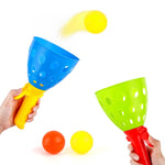 2 set giocattolo per bambini palla catapulta kit da gioco con palla rimbalzante all'aperto genitore-figlio, consegna colore casuale, Bouncy Ball Game Kit