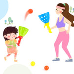 2 set giocattolo per bambini palla catapulta kit da gioco con palla rimbalzante all'aperto genitore-figlio, consegna colore casuale, Bouncy Ball Game Kit