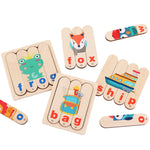 Puzzle in legno con bastoncini per ortografia bambini 4-6 anni