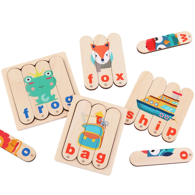 Puzzle in legno con bastoncini per ortografia bambini 4-6 anni