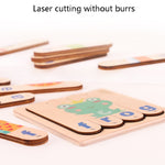 Puzzle in legno con bastoncini per ortografia bambini 4-6 anni