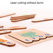 Puzzle con barra in legno, parole per l'ortografia dell'asilo, bastoncino di gelato, Spelling Words Ice Cream Stick