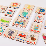 Puzzle in legno con bastoncini per ortografia bambini 4-6 anni