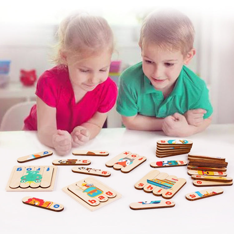 Puzzle in legno con bastoncini per ortografia bambini 4-6 anni
