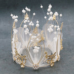 Fata libellula fata torta decorazione corona nuziale cottura ornamenti di compleanno, Crown Cake Decoration