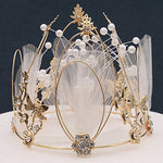 Fata libellula fata torta decorazione corona nuziale cottura ornamenti di compleanno, Crown Cake Decoration